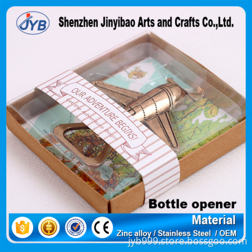 Chinese supplier High quality Custom Metal plane shape bottle opener